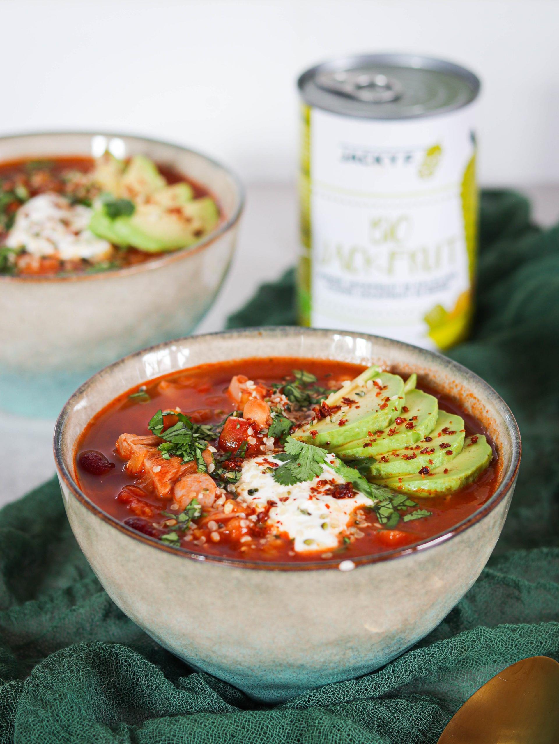 Hearty Vegan Jackfruit Bean and Lentil Soupcover
